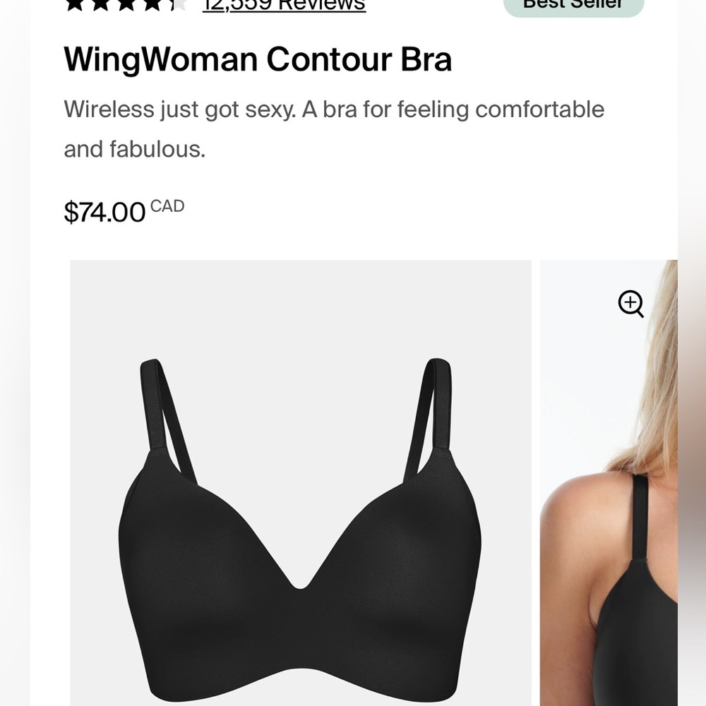 NWT Knix WingWoman Wireless Contour Bra
